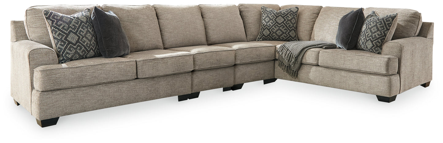 Auburndale Furniture Outlet - Ashley Furniture - Bovarian Sectional - RAF 4-Piece Sectional / Stone - 56103S5