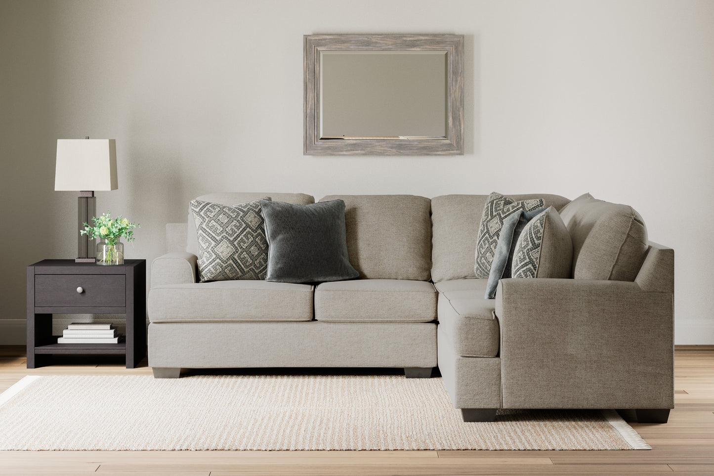 Auburndale Furniture Outlet - Ashley Furniture - Bovarian Sectional - RAF 2-Piece Sectional / Stone - 56103S1