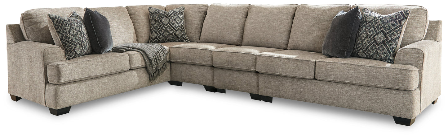 Auburndale Furniture Outlet - Ashley Furniture - Bovarian Sectional - LAF 4-Piece Sectional / Stone - 56103S6