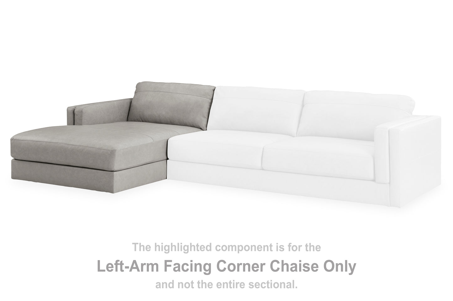 Auburndale Furniture Outlet - Ashley Furniture - Amiata Sectional - LAF 2-Piece Sectional with Chaise / Glacier - 57404S2