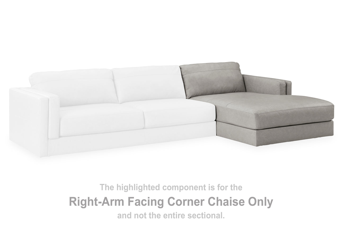 Auburndale Furniture Outlet - Ashley Furniture - Amiata Sectional - RAF Corner Chaise / Glacier - 5740417