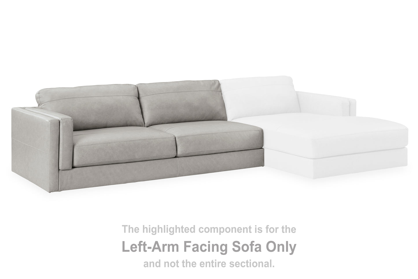 Auburndale Furniture Outlet - Ashley Furniture - Amiata Sectional - LAF Sofa / Glacier - 5740466
