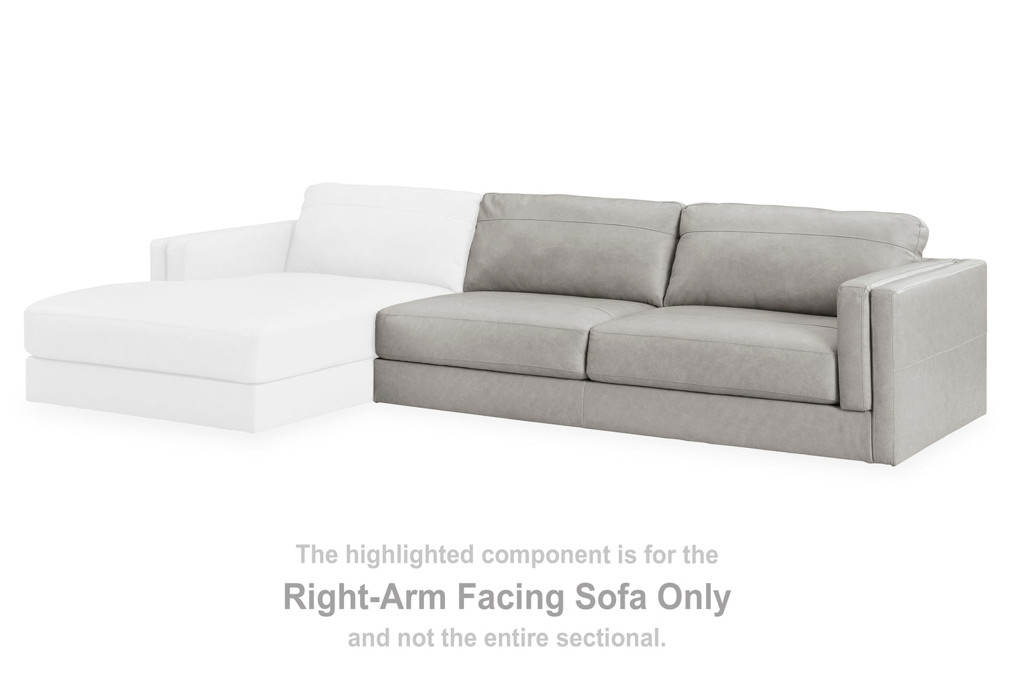 Auburndale Furniture Outlet - Ashley Furniture - Amiata Sectional - RAF Sofa / Glacier - 5740467