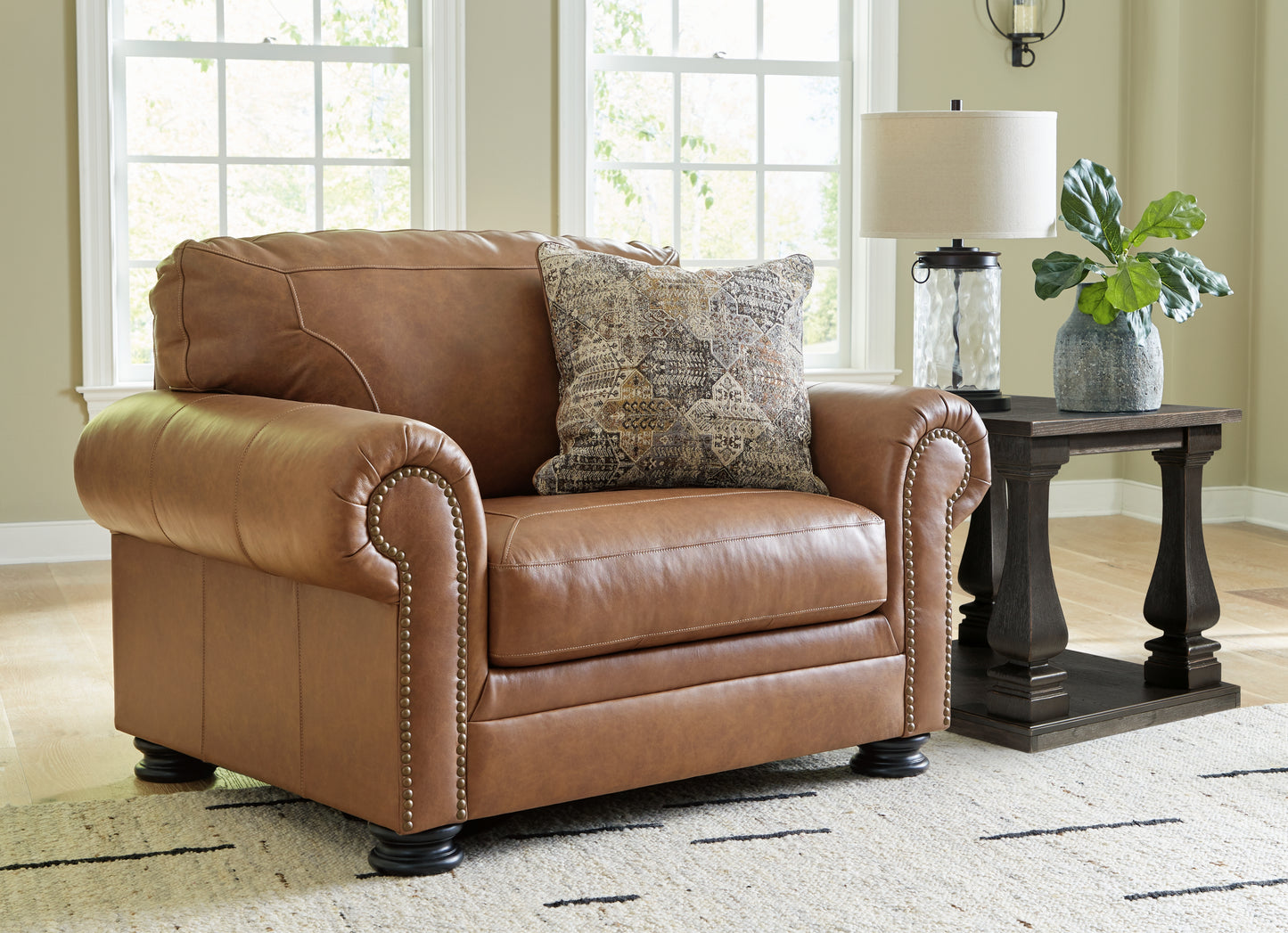Auburndale Furniture Outlet - Ashley Furniture - Carianna Living Room - Chair and a Half / Caramel - 5760423