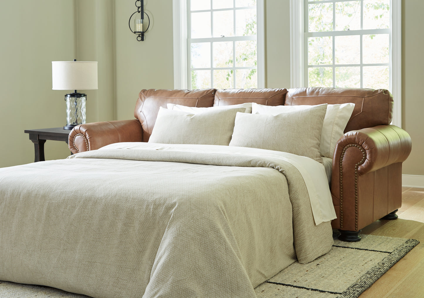Auburndale Furniture Outlet - Ashley Furniture - Carianna Living Room - Queen Sofa Sleeper / Caramel - 5760439