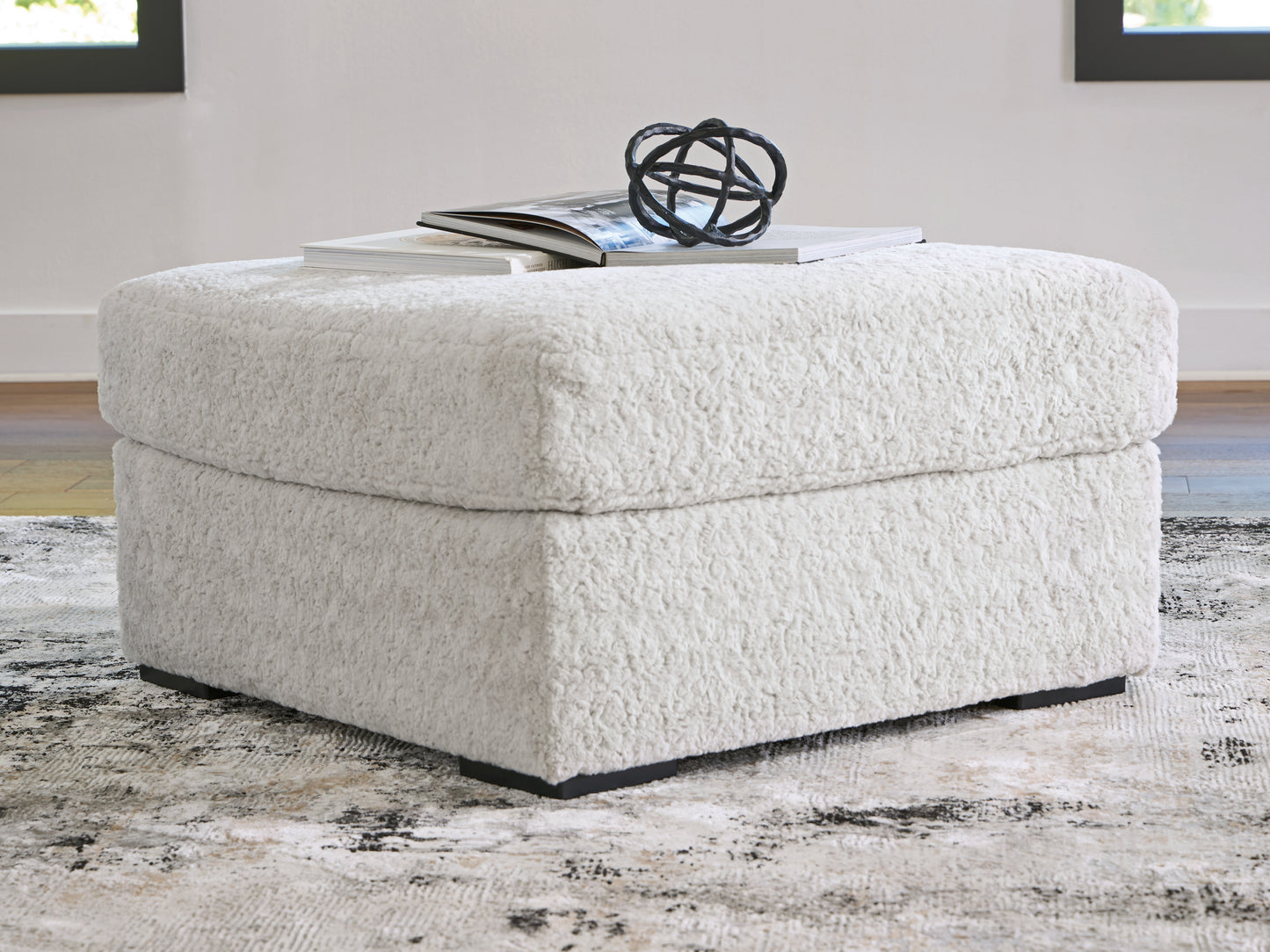 Auburndale Furniture Outlet - Ashley Furniture - Cuddle Plush Living Room - Oversized Accent Ottoman / Arctic - PC5910608