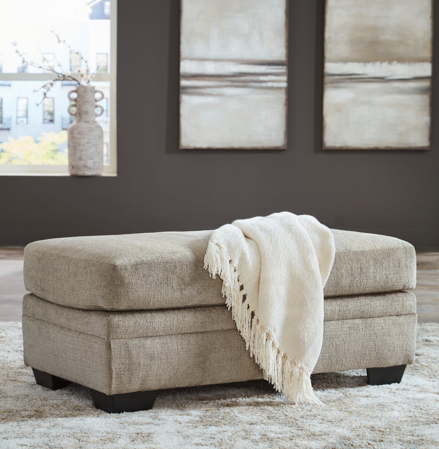 Auburndale Furniture Outlet - Ashley Furniture - Stonemeade Living Room - Ottoman / Taupe - 5950414