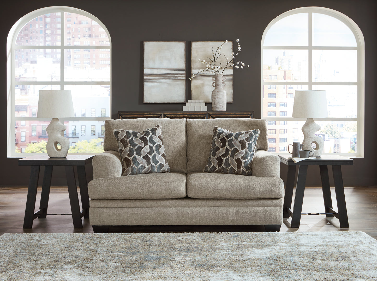 Auburndale Furniture Outlet - Ashley Furniture - Stonemeade Living Room - Loveseat / Taupe - 5950435