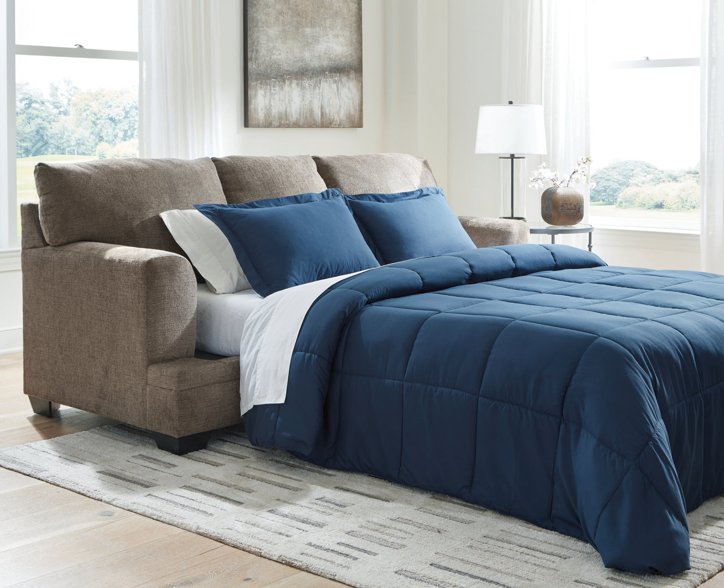 Auburndale Furniture Outlet - Ashley Furniture - Stonemeade Living Room - Queen Sofa Sleeper / Nutmeg - 5950539