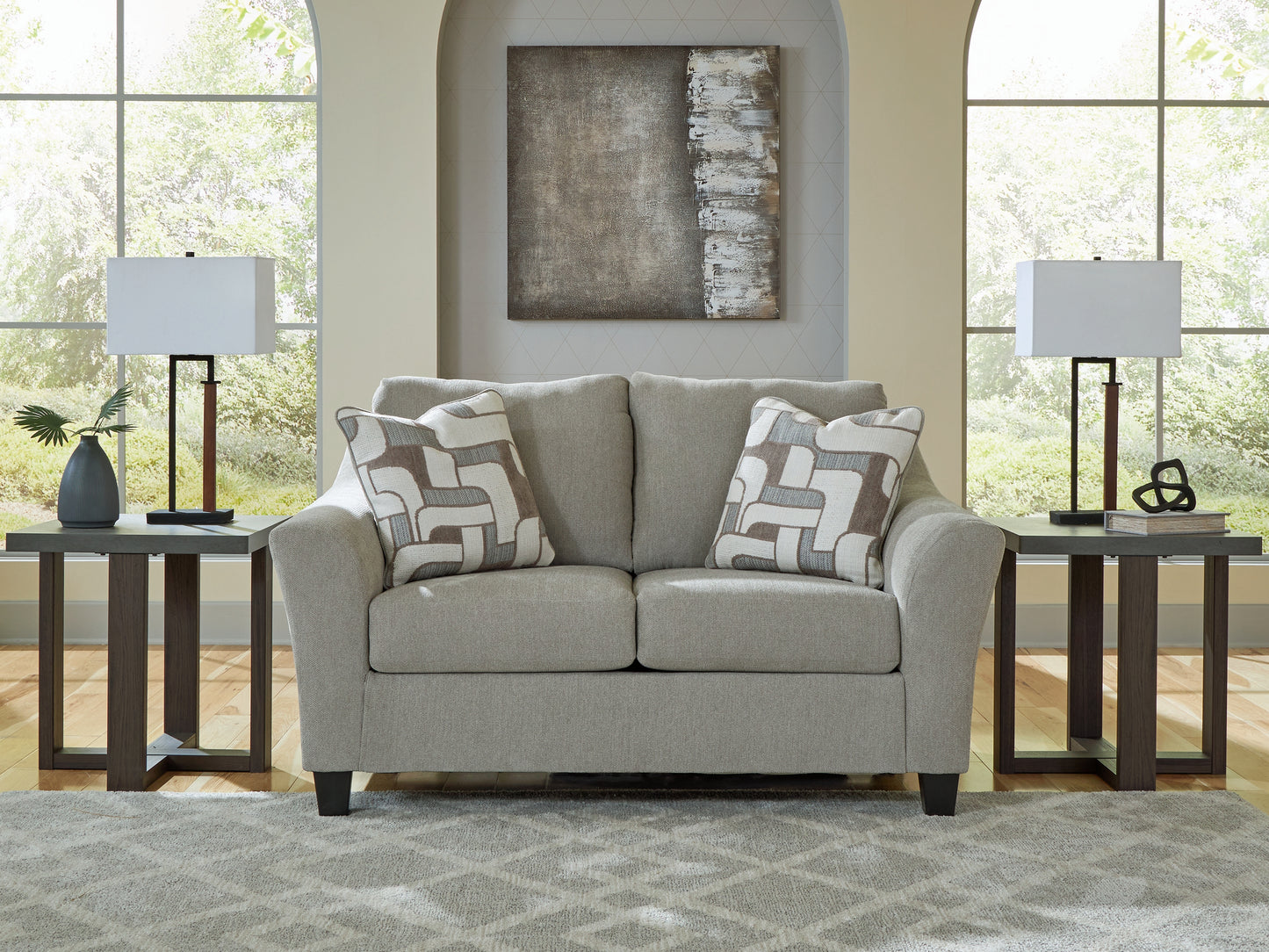 Auburndale Furniture Outlet - Ashley Furniture - Willarae Living Room - Loveseat / Taupe - 5980335