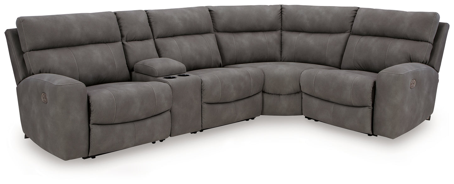 Auburndale Furniture Outlet - Ashley Furniture - Next-Gen DuraPella Sectional - 5-Piece Power Reclining Sectional / Sand - 61004S5