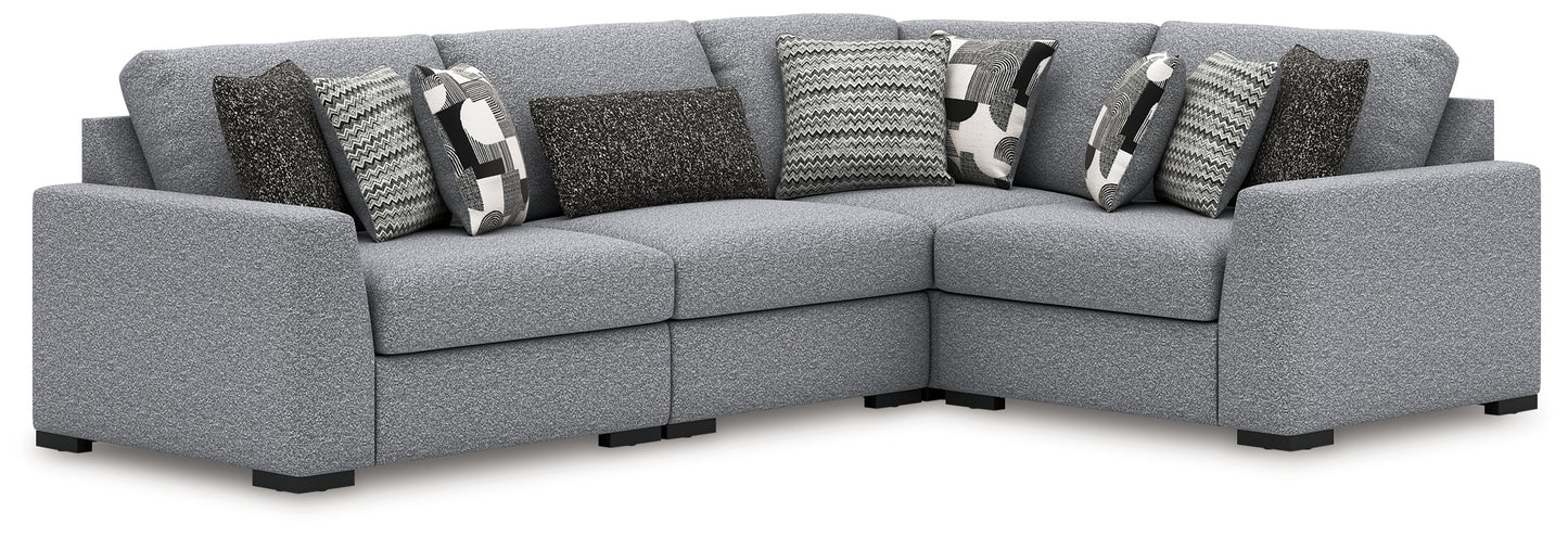 Auburndale Furniture Outlet - Ashley Furniture - Bealton Sectional - RAF 4-Piece Sectional / Salt and Pepper - 61305S5