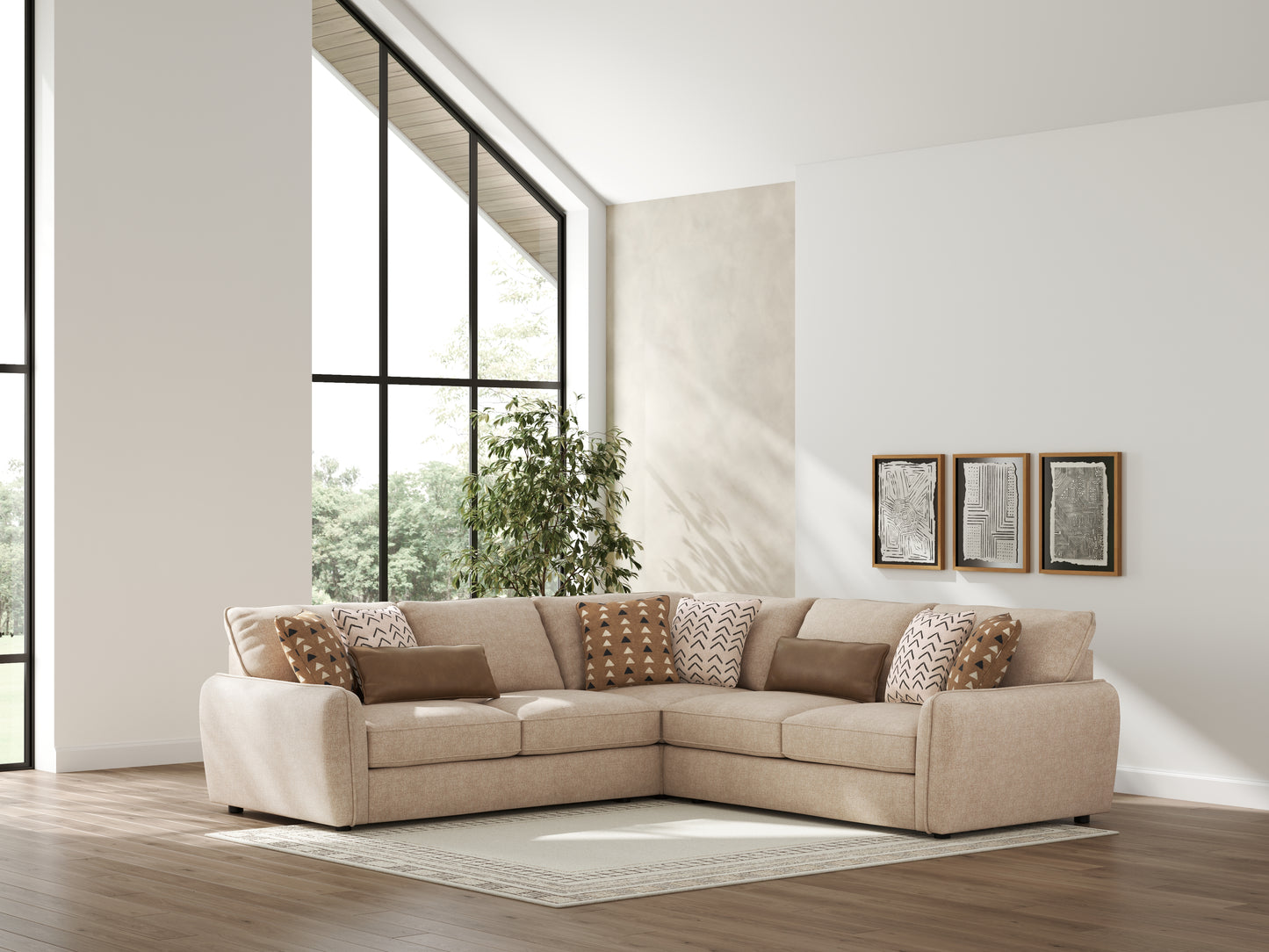 Auburndale Furniture Outlet - Ashley Furniture - Seyler Sectional - LAF 3-Piece Sectional / Sand - 61405S1