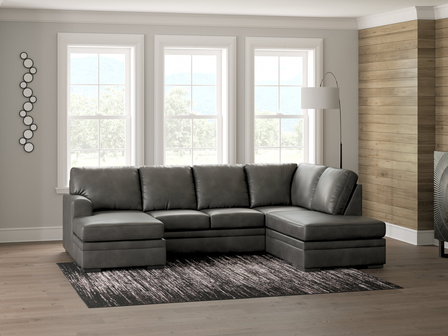 Auburndale Furniture Outlet - Ashley Furniture - Lofton-Pike Sectional - LAF 2-Piece Sectional with Chaise / Shadow - PC61610S1