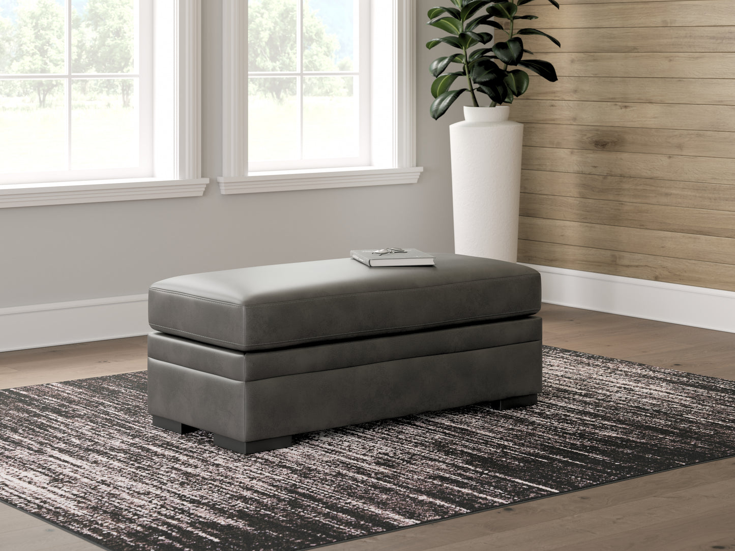 Auburndale Furniture Outlet - Ashley Furniture - Lofton-Pike Living Room - Oversized Accent Ottoman / Shadow - PC6161008