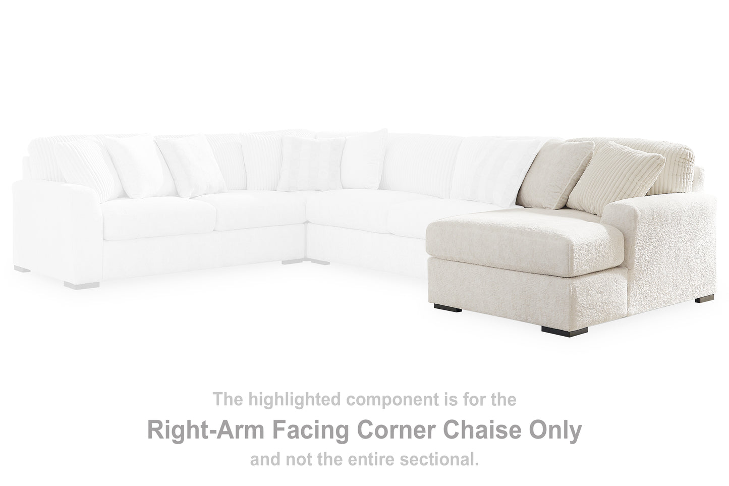 Auburndale Furniture Outlet - Ashley Furniture - Chessington Sectional - RAF Corner Chaise / Ivory - 6190417
