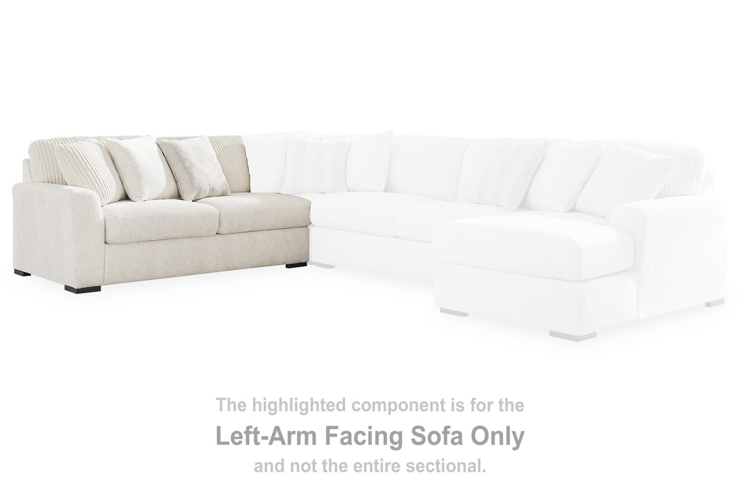 Auburndale Furniture Outlet - Ashley Furniture - Chessington Sectional - LAF Sofa / Ivory - 6190466
