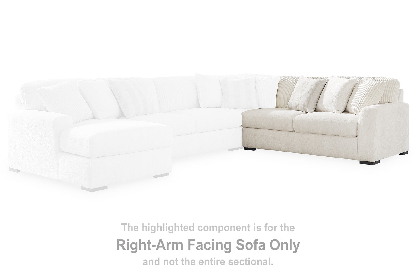 Auburndale Furniture Outlet - Ashley Furniture - Chessington Sectional - RAF Sofa / Ivory - 6190467