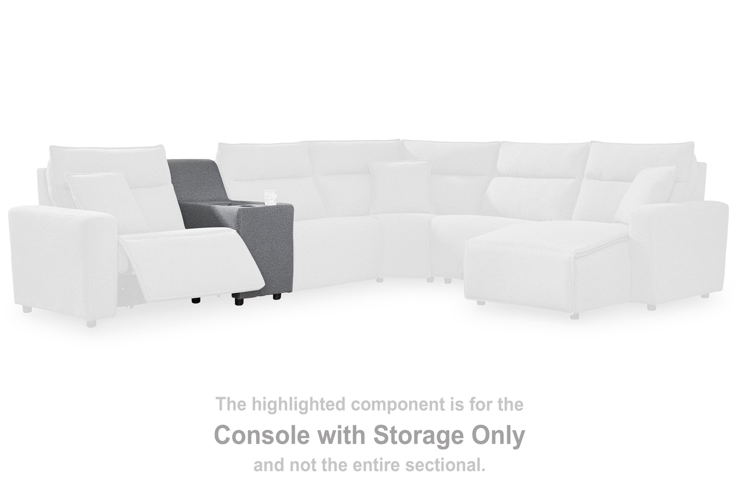 Auburndale Furniture Outlet - Ashley Furniture - ModMax II Sectional - Console / Salt and Pepper - 6590657