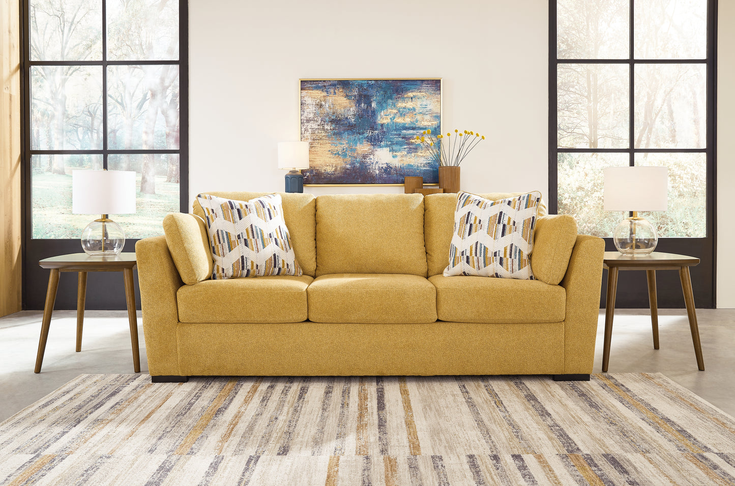 Auburndale Furniture Outlet - Ashley Furniture - Keerwick Living Room - Sofa / Sunflower - 6750638