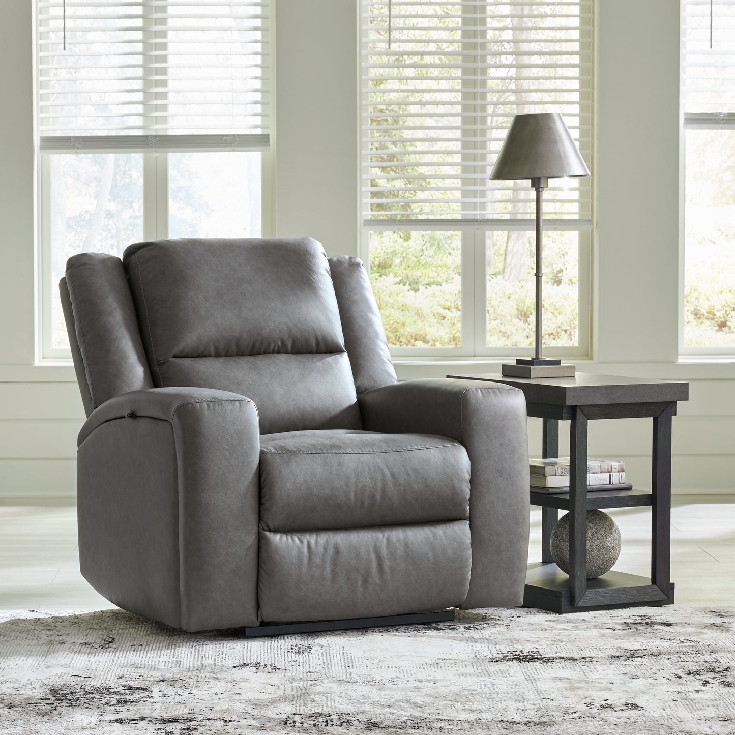Auburndale Furniture Outlet - Ashley Furniture - Brixworth Living Room - Zero Wall Recliner / Slate - 6910629