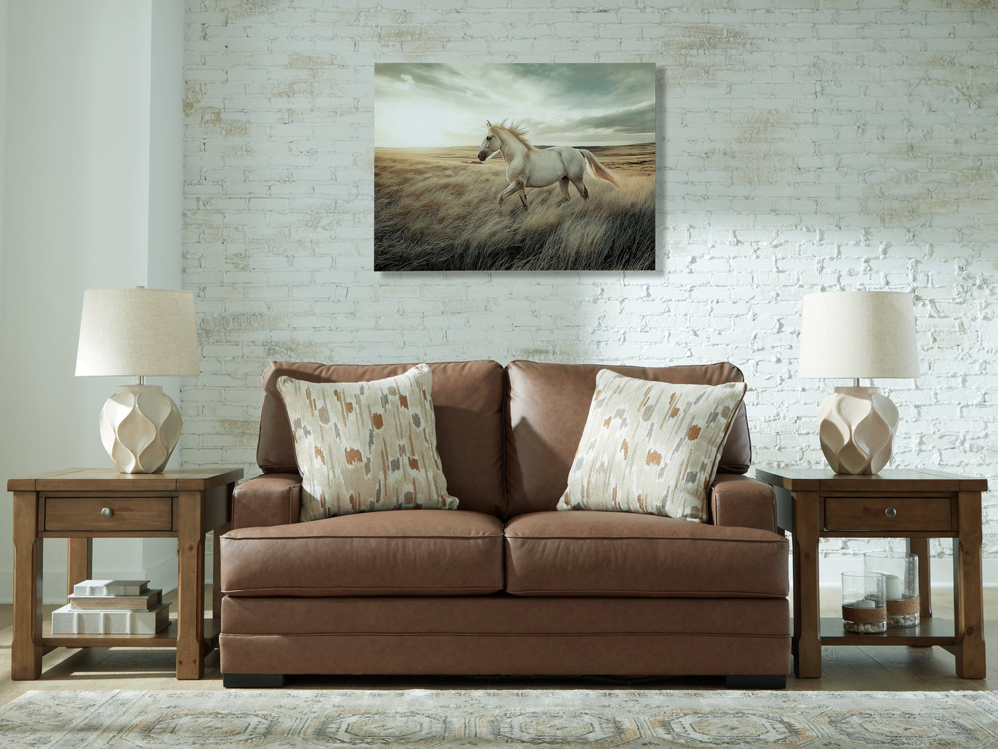 Auburndale Furniture Outlet - Ashley Furniture - VillaCourt Living Room - Loveseat / Caramel - 7490935