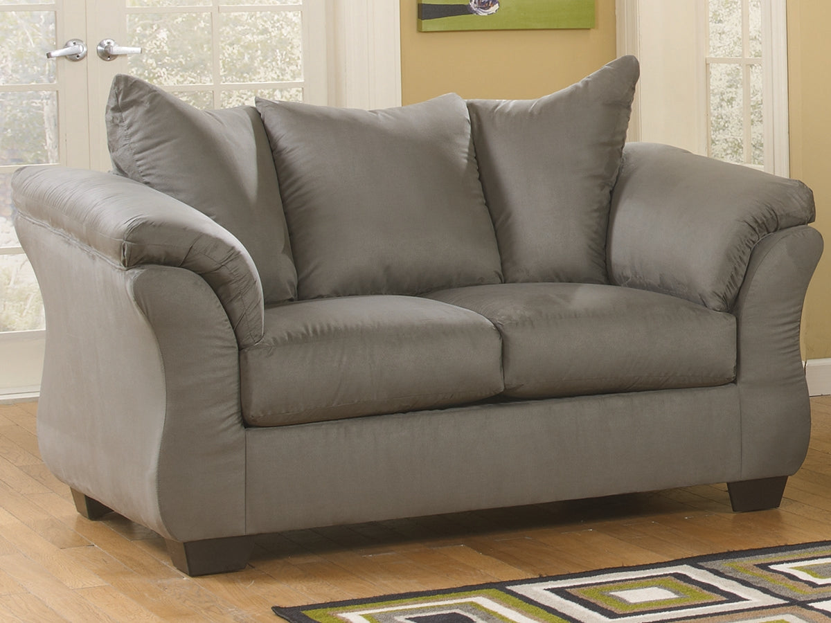 Auburndale Furniture Outlet - Ashley Furniture - Darcy Living Room - Loveseat / Cobblestone - 7500535