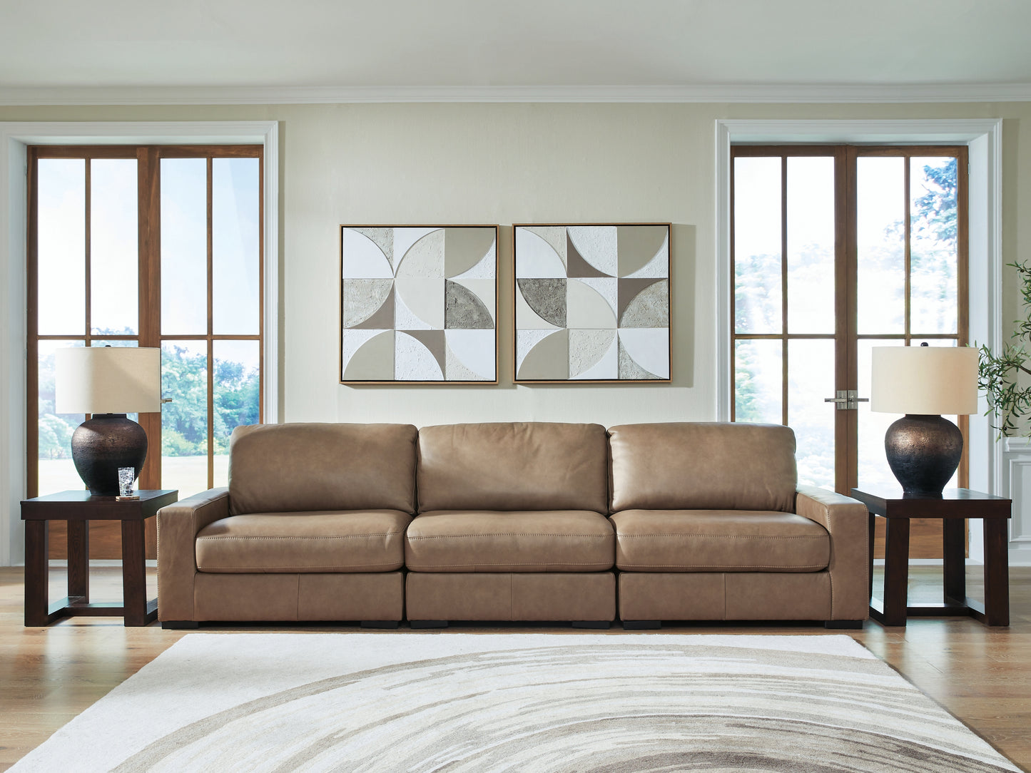 Auburndale Furniture Outlet - Ashley Furniture - Veronella Sectional - RAF 3-Piece Sectional Sofa / Sahara - 76106S2