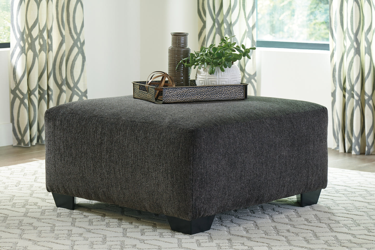 Auburndale Furniture Outlet - Ashley Furniture - Ballinasloe Living Room - Oversized Accent Ottoman / Smoke - 8070308