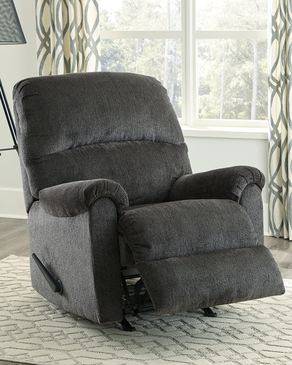 Auburndale Furniture Outlet - Ashley Furniture - Ballinasloe Living Room - Rocker Recliner / Smoke - 8070325