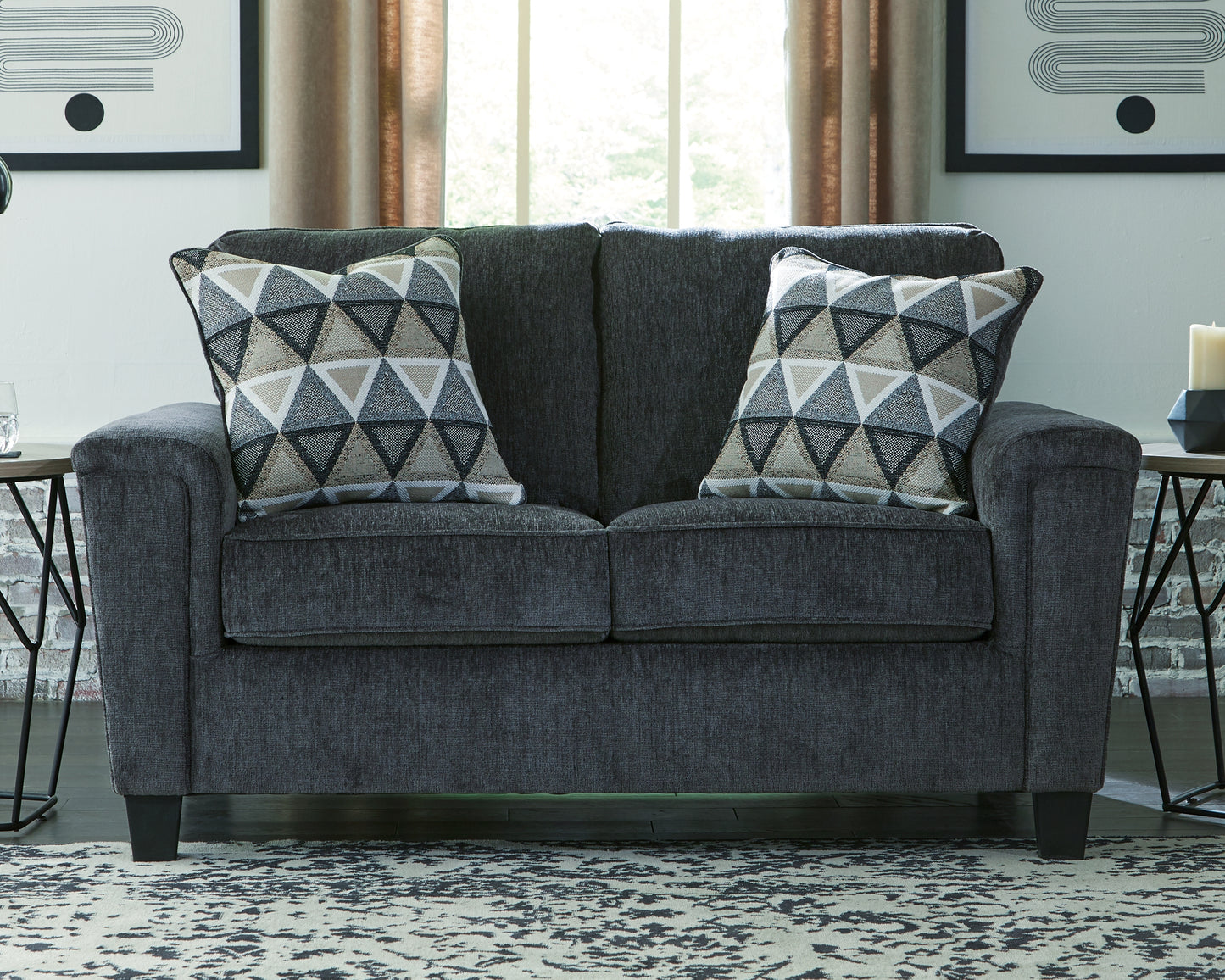 Auburndale Furniture Outlet - Ashley Furniture - Abinger Living Room - Loveseat / Smoke - 8390535