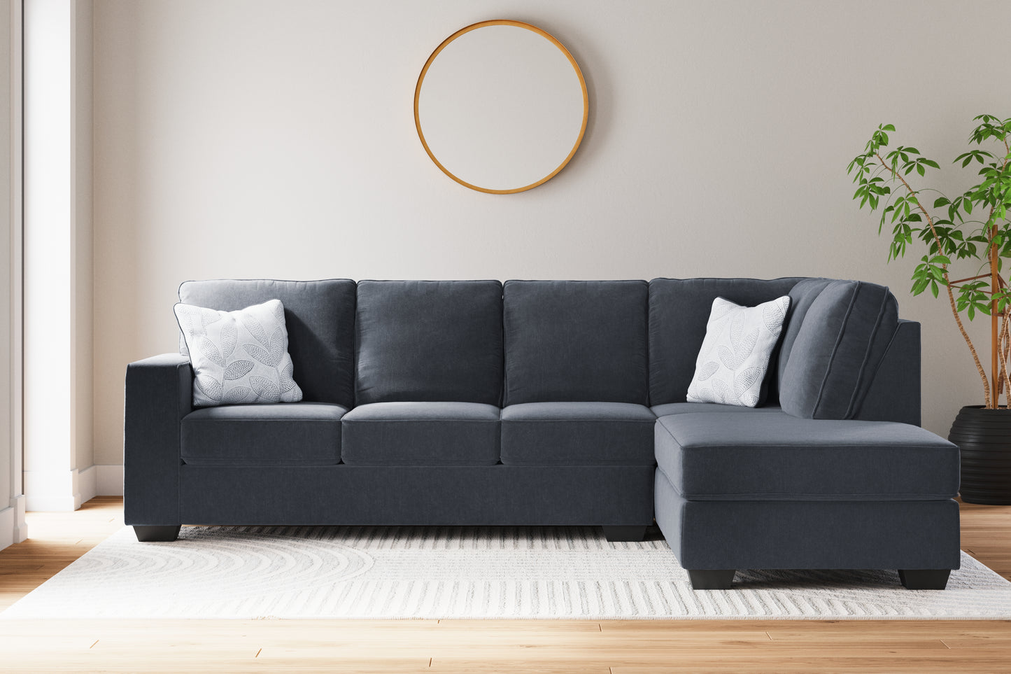 Auburndale Furniture Outlet - Ashley Furniture - Altari Sectional - LAF 2-Piece Sectional with Chaise / Slate - 87213S2