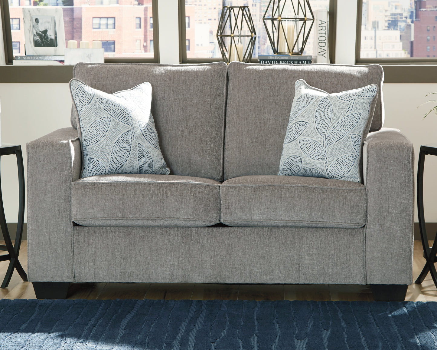 Auburndale Furniture Outlet - Ashley Furniture - Altari Living Room - Loveseat / Alloy - 8721435