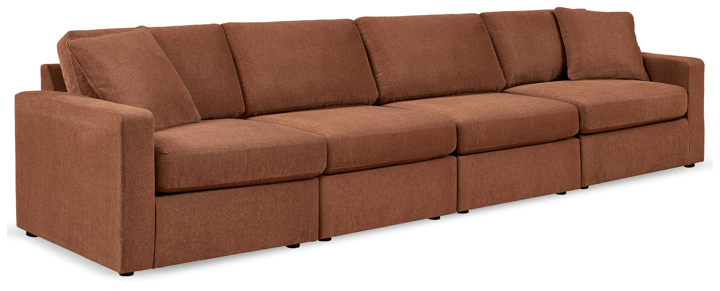 Auburndale Furniture Outlet - Ashley Furniture - Modmax Sectional - RAF 4-Piece Sectional / Spice - 92102S10