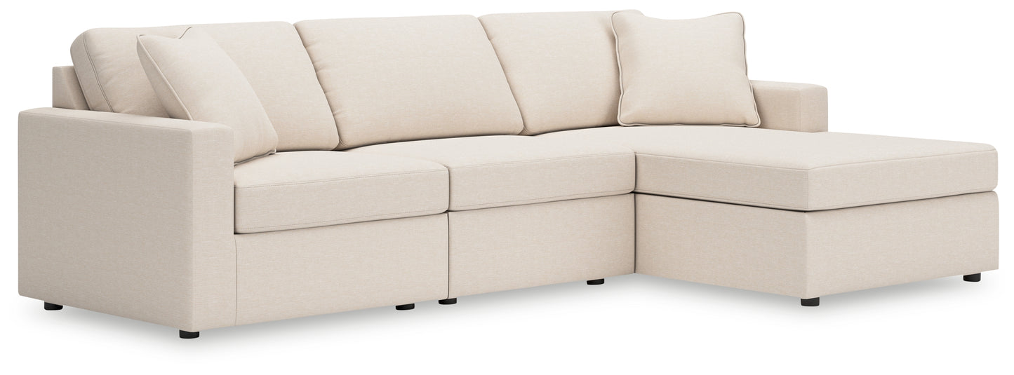 Auburndale Furniture Outlet - Ashley Furniture - Modmax Sectional - RAF 3-Piece Sectional with Chaise / Oyster - 92103S18