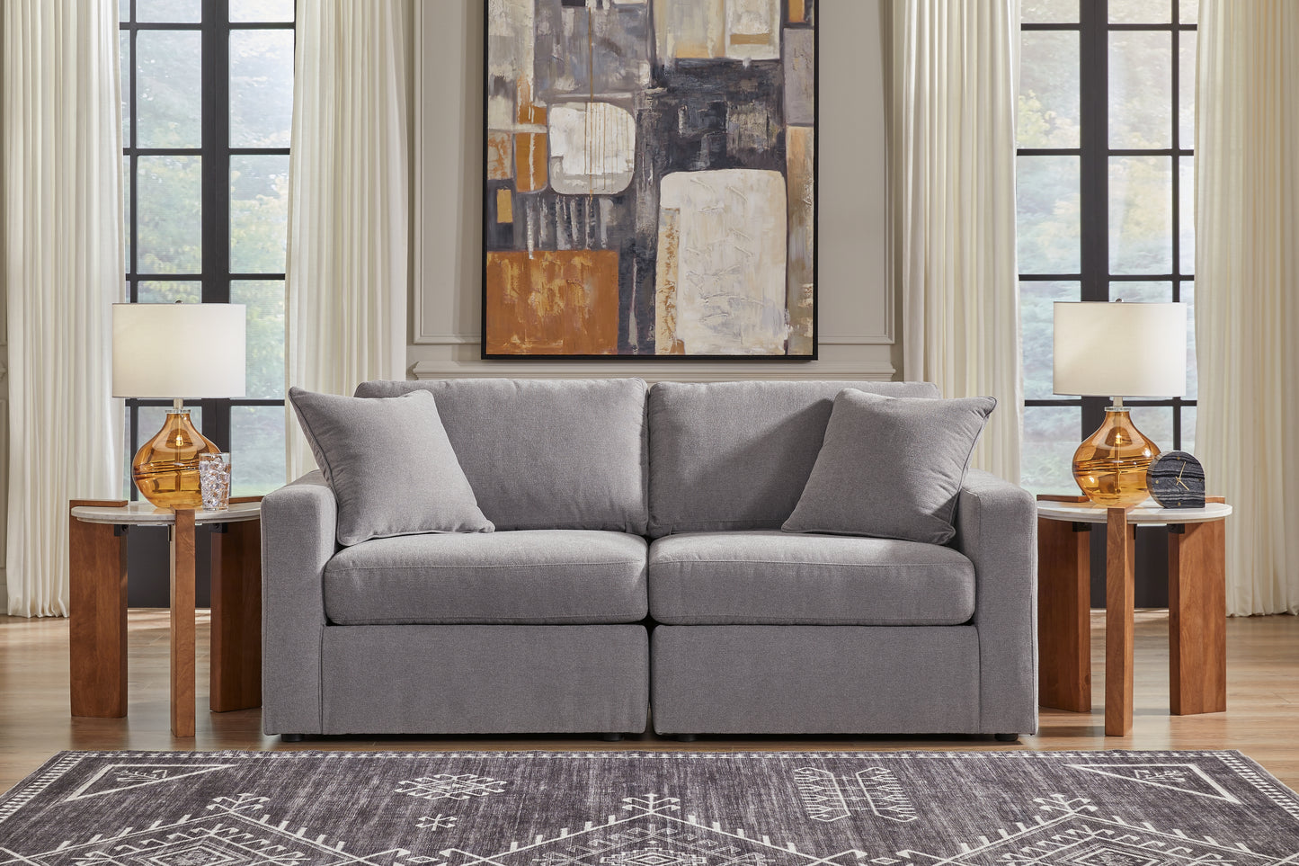 Auburndale Furniture Outlet - Ashley Furniture - Modmax Sectional - RAF 2-Piece Sectional / Granite - 92104S1