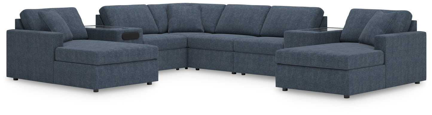 Auburndale Furniture Outlet - Ashley Furniture - Modmax Sectional - RAF 8-Piece Sectional with Chaise / Ink - 92121S31