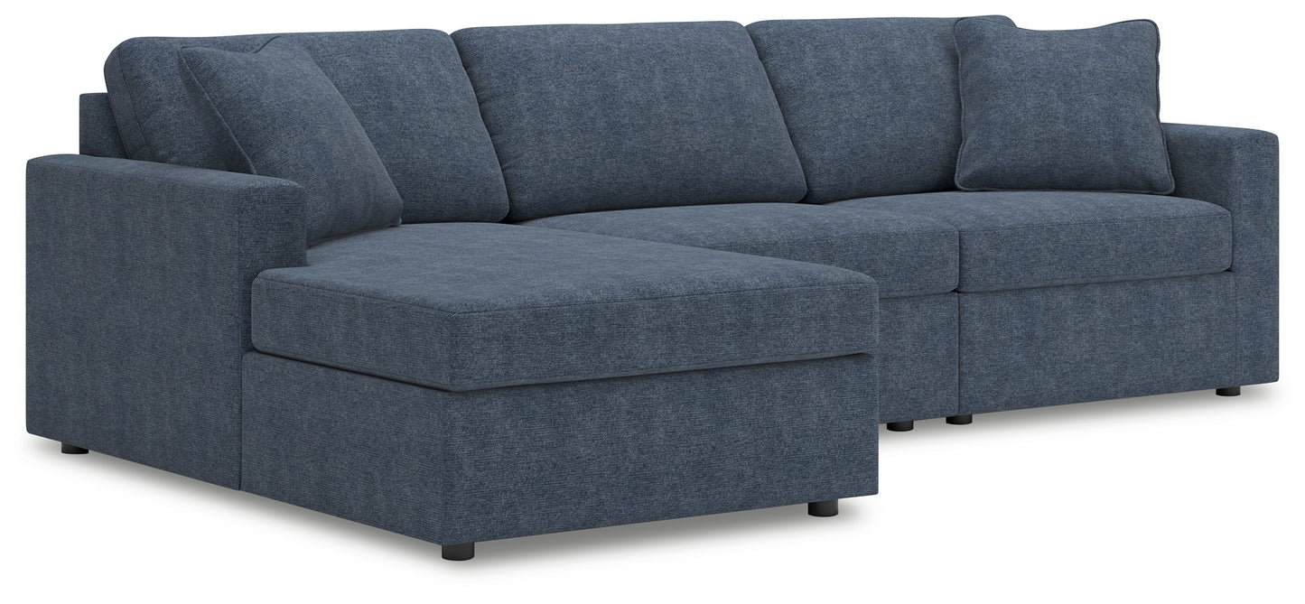 Auburndale Furniture Outlet - Ashley Furniture - Modmax Sectional - RAF 3-Piece Sectional with Chaise / Ink - 92121S17