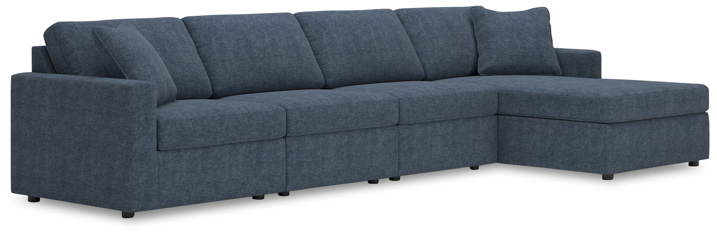 Auburndale Furniture Outlet - Ashley Furniture - Modmax Sectional - RAF 4-Piece Sectional with Chaise / Ink - 92121S27