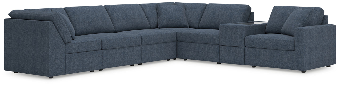 Auburndale Furniture Outlet - Ashley Furniture - Modmax Sectional - 7-Piece Sectional with Storage Console / Ink - 92121S32