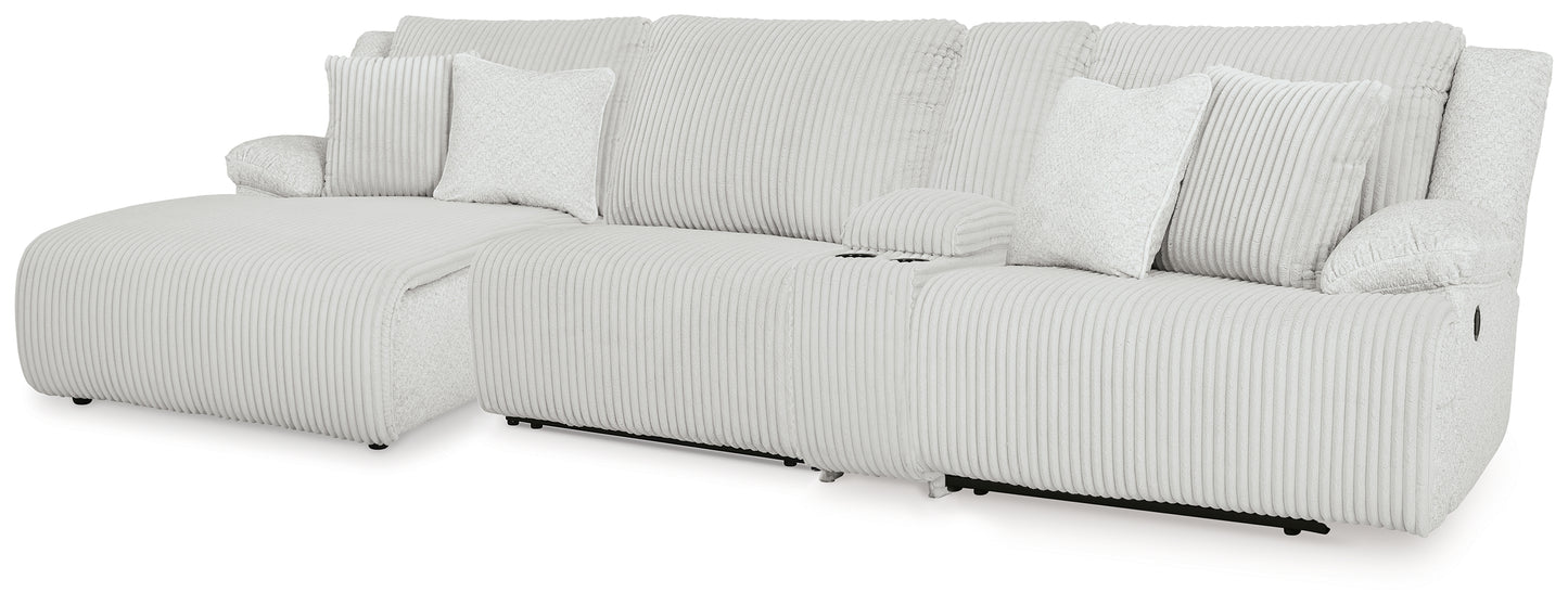 Auburndale Furniture Outlet - Ashley Furniture - Top Tier Sectional - 4-Piece Reclining Sectional with Chaise / Alloy - 92706S12