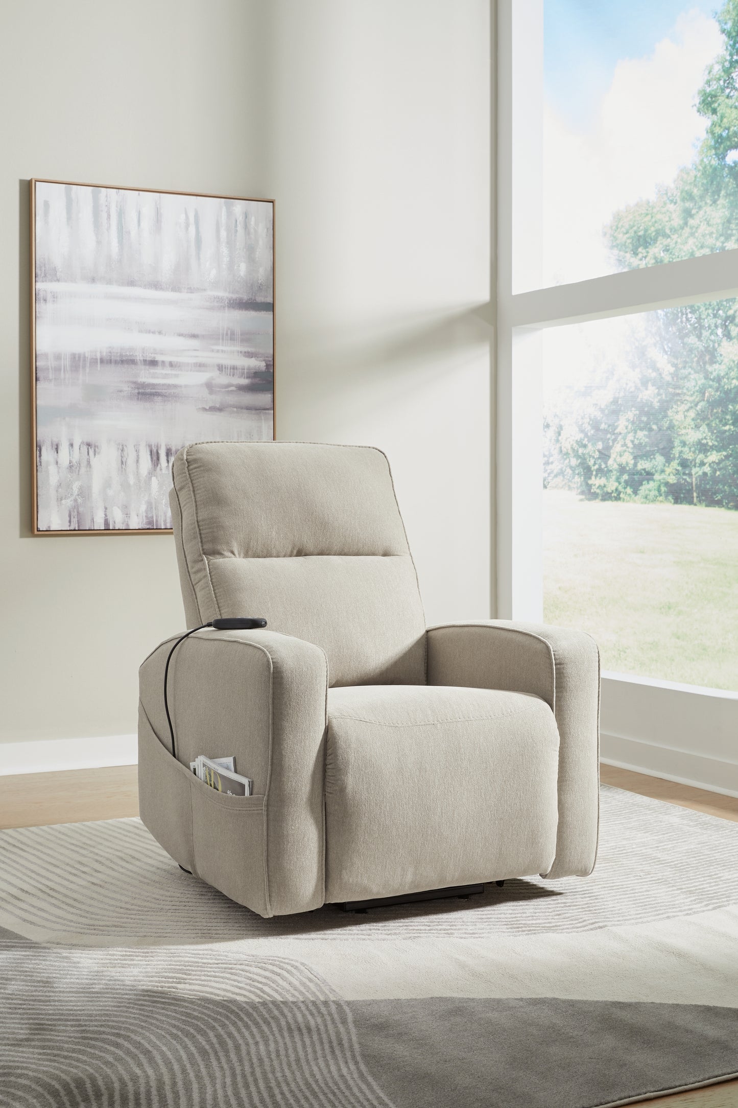 Auburndale Furniture Outlet - Ashley Furniture - Starganza Living Room - Power Lift Recliner / Smoke - 9370512