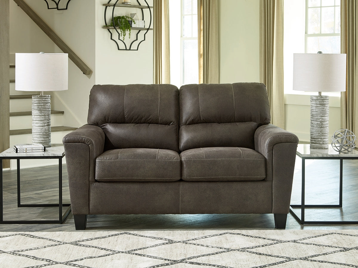 Auburndale Furniture Outlet - Ashley Furniture - Navi Living Room - Loveseat / Smoke - 9400235