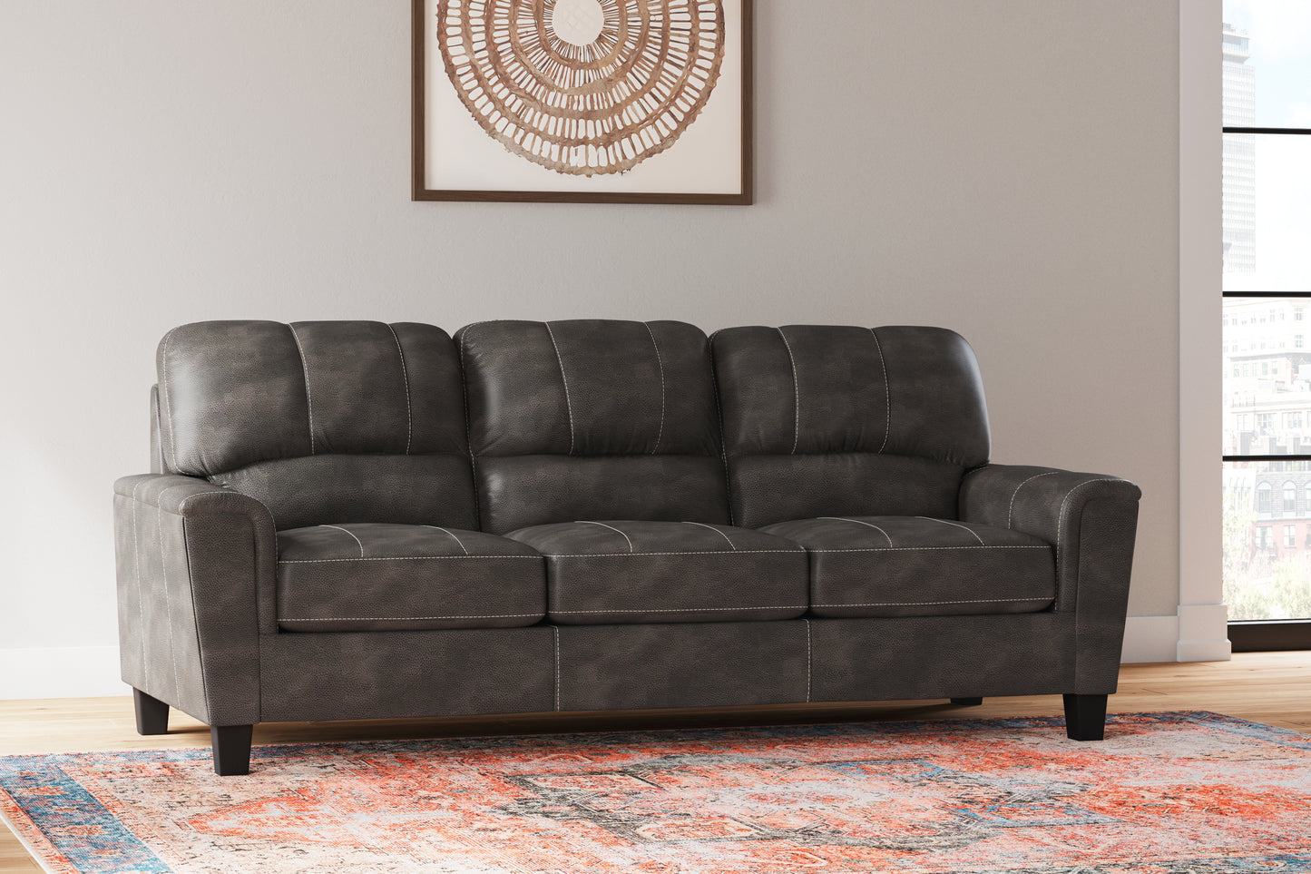 Auburndale Furniture Outlet - Ashley Furniture - Navi Living Room - Sofa / Smoke - 9400238