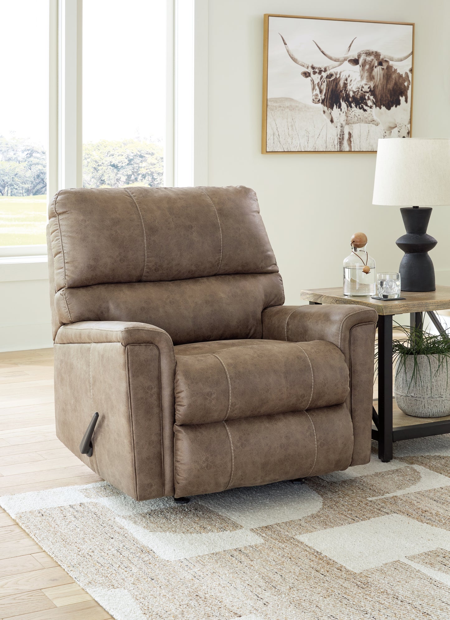 Auburndale Furniture Outlet - Ashley Furniture - Navi Living Room - Rocker Recliner / Fossil - 9400425
