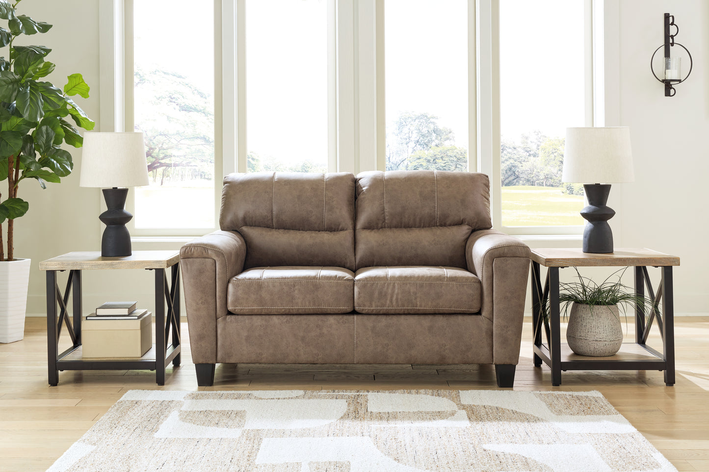 Auburndale Furniture Outlet - Ashley Furniture - Navi Living Room - Loveseat / Fossil - 9400435