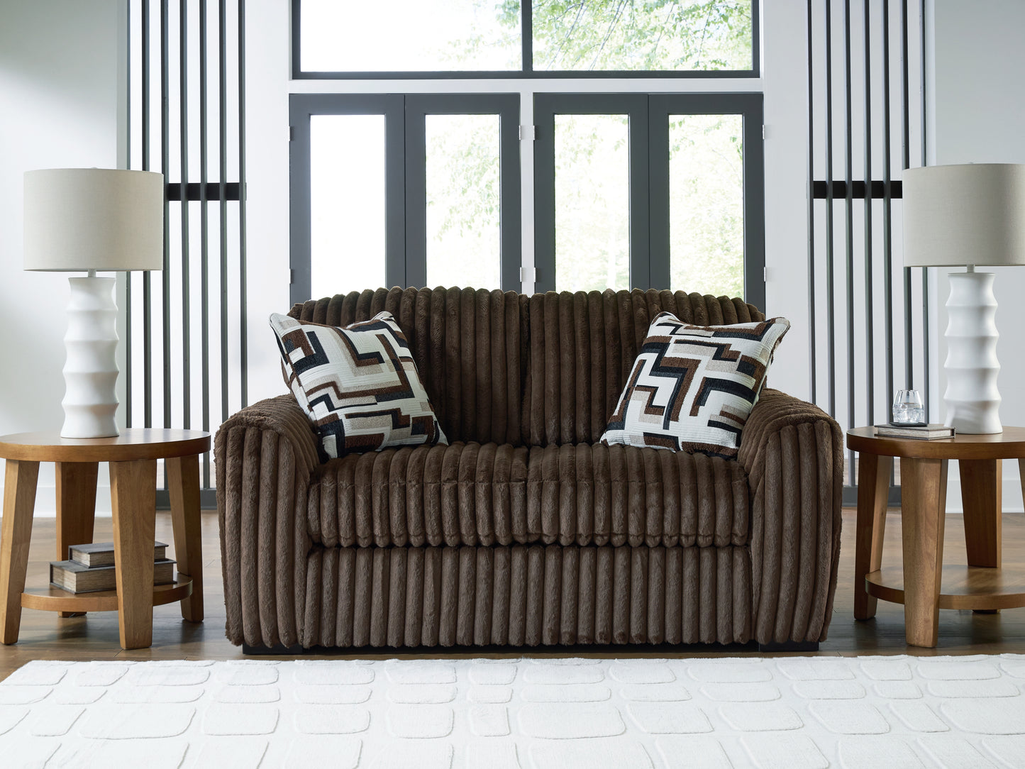 Auburndale Furniture Outlet - Ashley Furniture - Midnight-Madness Living Room - Loveseat / Chocolate - 9810435