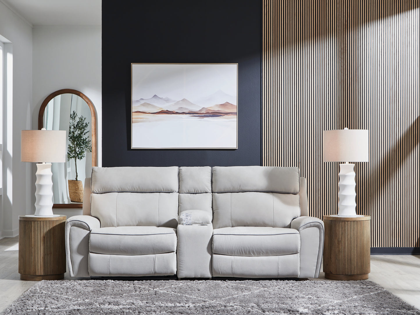 Auburndale Furniture Outlet - Ashley Furniture - Social Pointe Sectional - 3-Piece Power Reclining Sectional / Pearl/Ash - PC98802S3