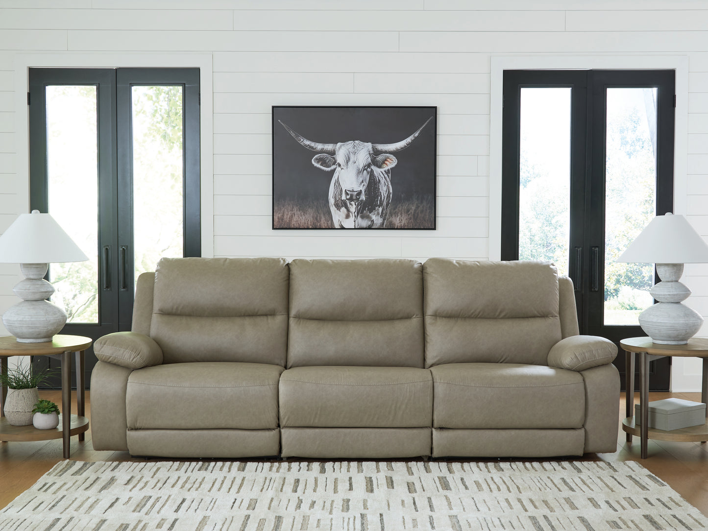 Auburndale Furniture Outlet - Ashley Furniture - Narwhal Place Sectional - 3-Piece Power Reclining Sectional / Pebble - PC99201S1
