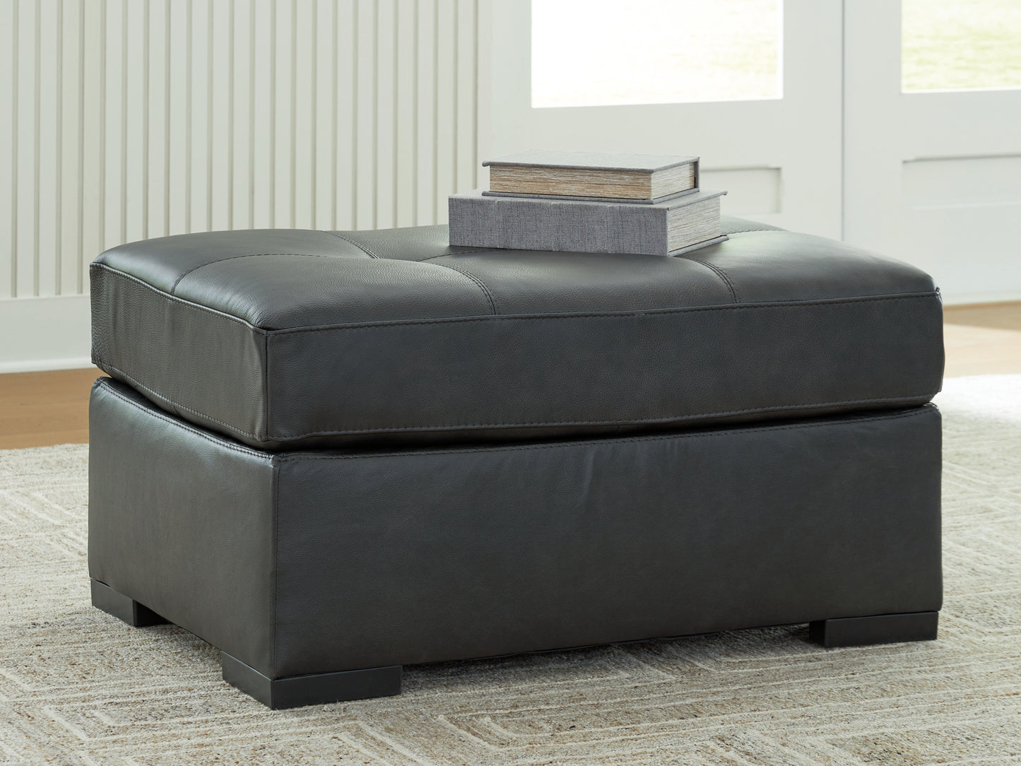 Auburndale Furniture Outlet - Ashley Furniture - Brindley Pier Living Room - Oversized Accent Ottoman / Fog - 9950308